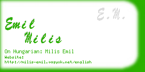 emil milis business card